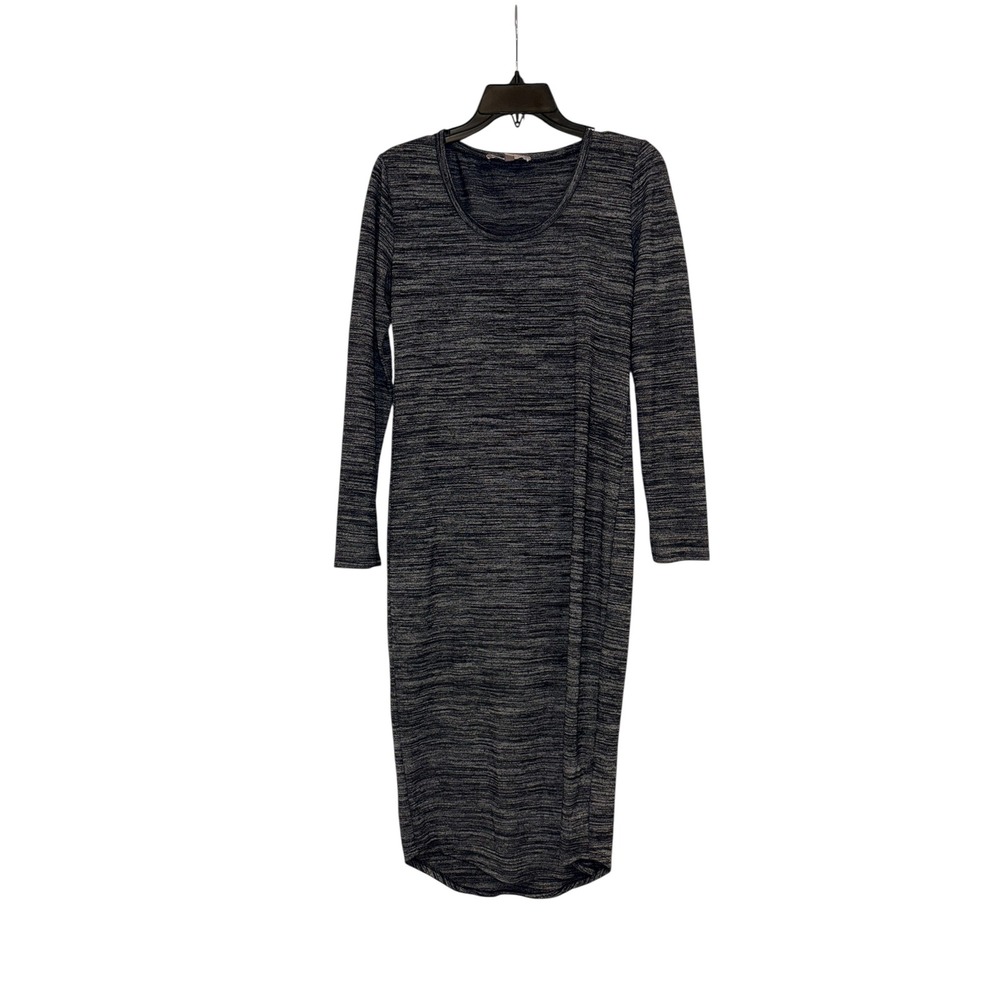 Philosophy Republic Clothing Gray Space Dye Long Sleeve Midi Dress Womens Medium
